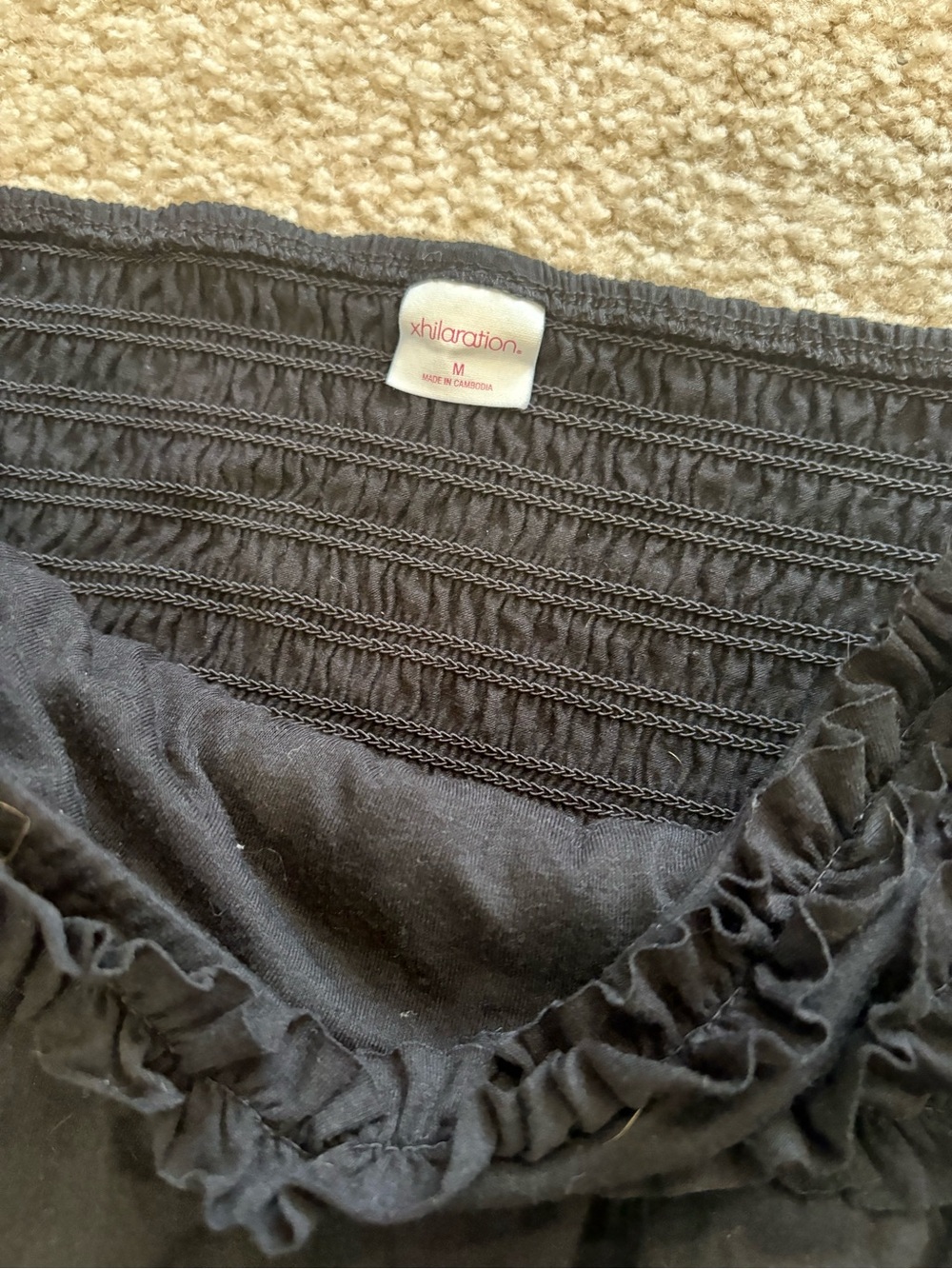 Xhilaration Smocked Waist Midi Skirt Trio — Black, Teal, Fuchsia - Picture 3 of 7